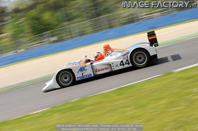 2008-04-26 Monza 1192 Le Mans Series - Portuales--Noda - Lola B05-40 - Mazda.jpg